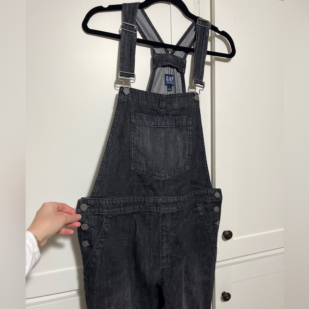 GAP dark wash women’s overalls